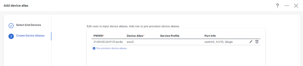 device aliases step 2